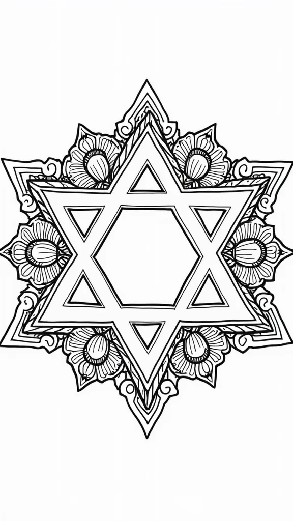 star of david coloring page